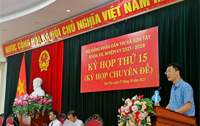 Kỳ họp thứ 15 HĐND thị xã Sơn Tây khóa XX, nhiệm kỳ 2021-2026