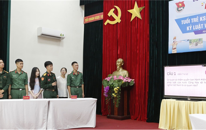 Hội thi “Tuổi trẻ Tiểu đoàn Kiểm soát quân sự 103 với pháp luật, kỷ luật và văn hóa giao thông”