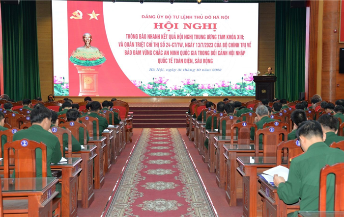 Đảng ủy Bộ Tư lệnh Thủ đô thông báo kết quả hội nghị Trung ương 8 khoá XIII