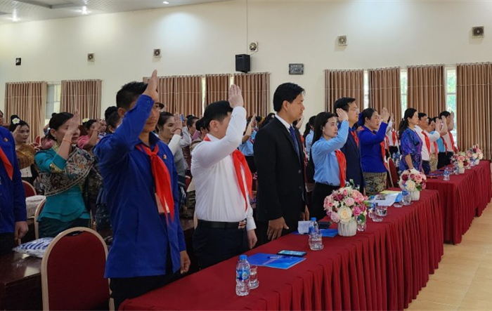 Lễ khai mạc lớp bồi dưỡng Phụ trách thiếu nhi Thành Đoàn Viêng Chăn Lào (khóa 13) năm 2023