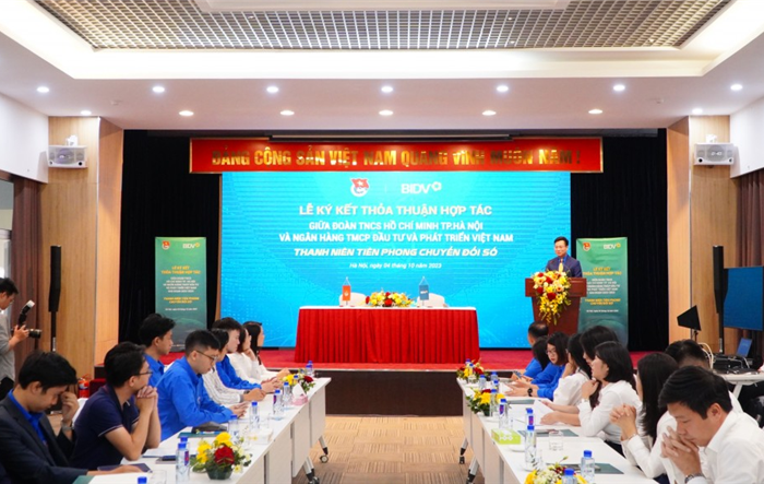 Thành đoàn Hà Nội ký kết hợp tác thỏa thuận với ngân hàng BIDV