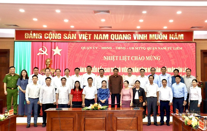 Quận Nam Từ Liêm đón Đoàn đại biểu cấp cao Thủ đô Viêng Chăn, CHDCND Lào 