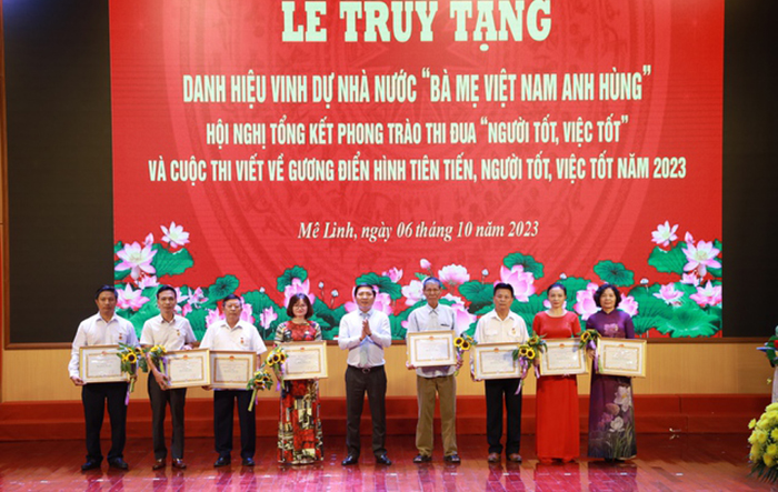 Huyện Mê Linh lan tỏa nhiều tấm gương người tốt, việc tốt trong cộng đồng