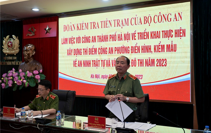 Tiếp tục triển khai thực hiện có hiệu quả công tác xây dựng thí điểm Công an phường điển hình, kiểu mẫu về an ninh trật tự và văn minh đô thị