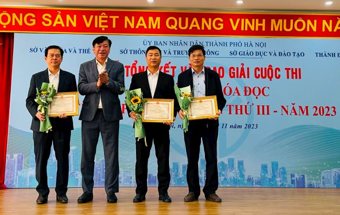 Thành phố Hà Nội trao giải Cuộc thi Đại sứ Văn hóa đọc lần thứ III, năm 2023
