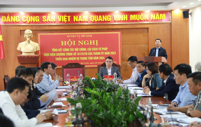 Huyện Mê Linh: Sơ kết công tác nội chính, cải cách tư pháp, phòng chống tham nhũng, lãng phí năm 2023