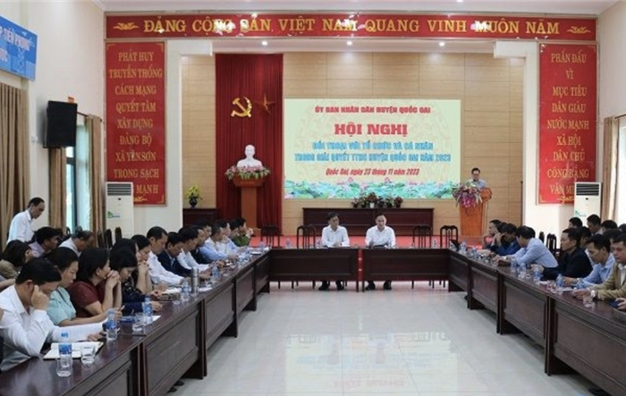 Huyện Quốc Oai: Đối thoại với tổ chức, cá nhân về giải quyết thủ tục hành chính năm 2023