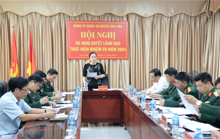 Đảng uỷ Quân sự huyện Ứng Hoà: Huấn luyện, xây dựng chính quy, rèn luyện kỷ luật