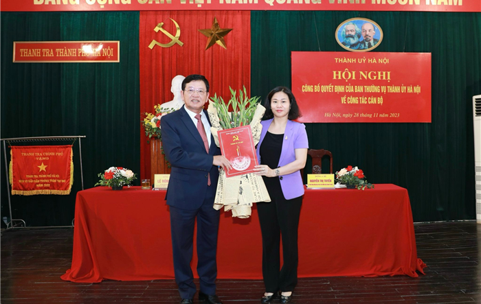 Công bố quyết định của Ban Thường vụ Thành uỷ  về công  tác cán bộ tại Thanh tra Thành phố