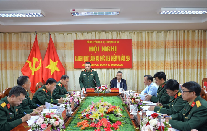Đảng ủy Quân sự huyện Ba Vì, huyện Đan Phượng: Ra nghị quyết lãnh đạo thực hiện nhiệm vụ năm 2024
