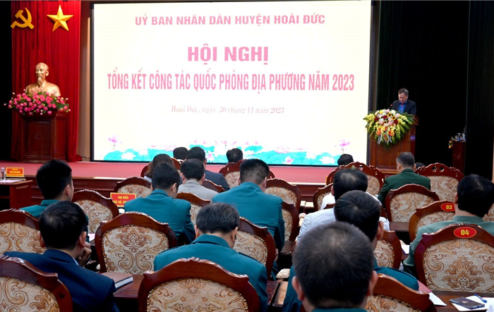 Huyện Hoài Đức tổng kết công tác quốc phòng năm 2023