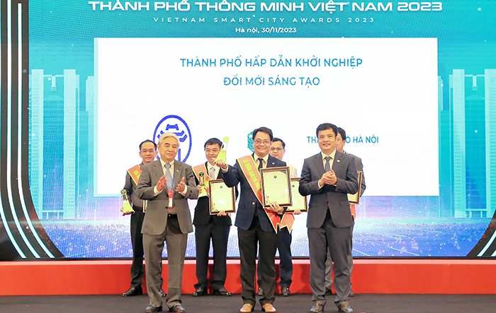 Thành phố Hà Nội nhận giải thưởng "Thành phố hấp dẫn Khởi nghiệp Đổi mới sáng tạo"