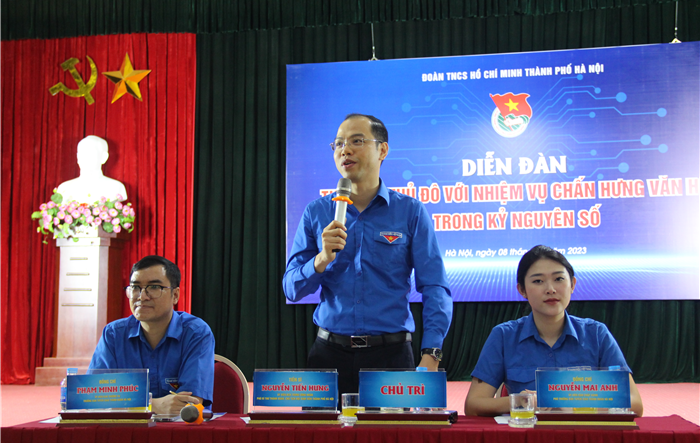 Diễn đàn “Tuổi trẻ Thủ đô với nhiệm vụ chấn hưng văn hóa trong kỷ nguyên số"