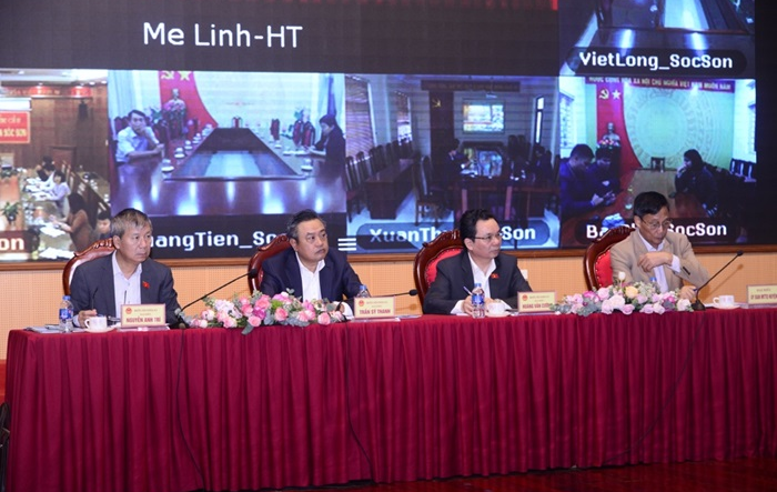 Chủ tịch UBND thành phố Hà Nội Trần Sỹ Thanh tiếp xúc cử tri huyện Mê Linh, Sóc Sơn 