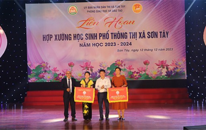 Thị xã Sơn Tây: Liên hoan hợp xướng học sinh phổ năm học 2023-2024 thành công tốt đẹp
