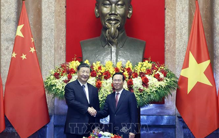 Chủ tịch nước Võ Văn Thưởng hội đàm với Tổng Bí thư, Chủ tịch nước Trung Quốc Tập Cận Bình