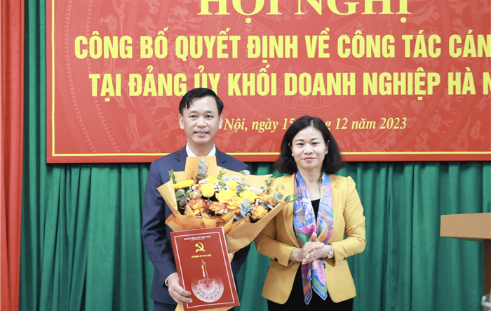 Chuẩn y đồng chí Lương Mạnh Sơn là tân Phó Bí thư Đảng uỷ Khối doanh nghiệp Hà Nội 