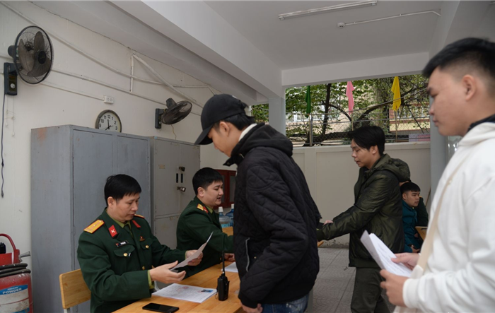 Kiểm tra công tác khám tuyển nghĩa vụ quân sự tại Ba Đình