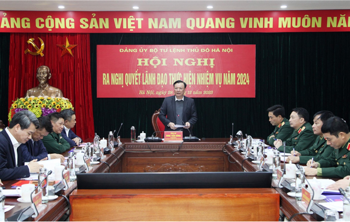 Đảng ủy Bộ Tư lệnh Thủ đô họp ra Nghị quyết lãnh đạo thực hiện nhiệm vụ năm 2024
