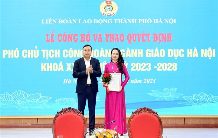 Công đoàn ngành Giáo dục Hà Nội có tân Phó Chủ tịch 