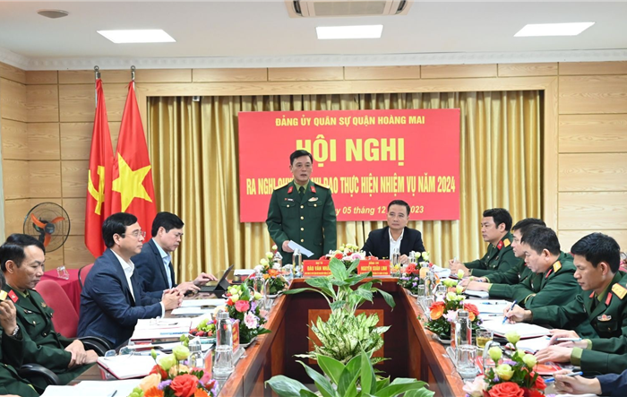 Đảng uỷ Quân sự quận Hoàng Mai: Tập trung lãnh đạo toàn diện nhiệm vụ quân sự, quốc phòng năm 2024
