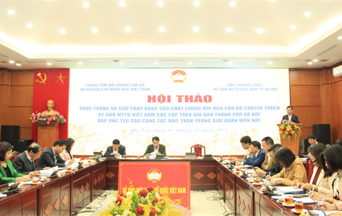 Hội thảo nâng cao chất lượng đội ngũ cán bộ chuyên trách Mặt trận các cấp