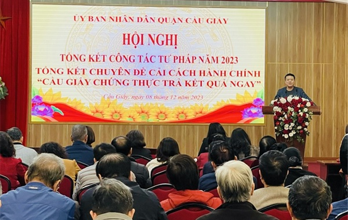 Quận Cầu Giấy: Tổng kết chuyên đề cải cách hành chính” và công tác tư pháp