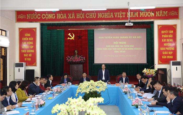 Hội nghị giao ban công tác tuyên giáo trong triển khai thực hiện dự án Đường Vành đai 4 - Vùng Thủ đô