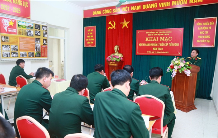 Khai mạc Hội thi cán bộ quản lý giỏi cấp tiểu đoàn năm 2023