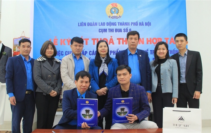Cụm thi đua số 6 Liên đoàn Lao động thành phố ký kết thoả thuận hợp tác với doanh nghiệp