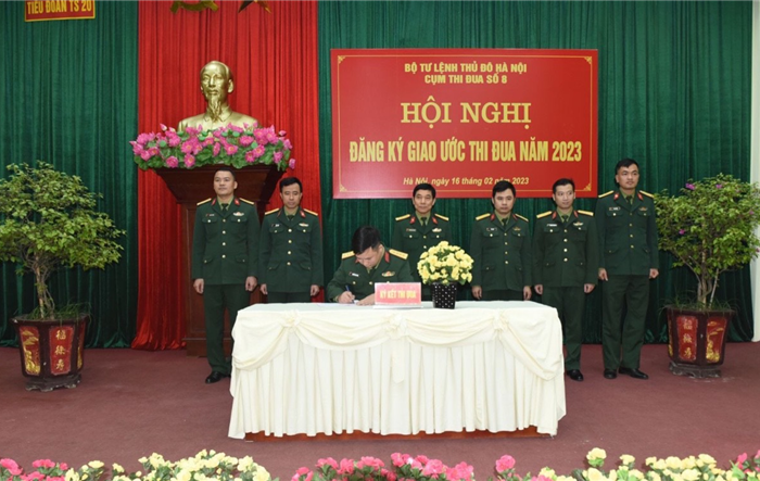 Cụm thi đua số 8, Bộ Tư lệnh Thủ đô ký giao ước thi đua năm 2023