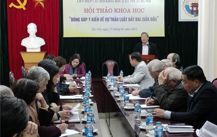 Hội thảo khoa học “Đóng góp ý kiến về Dự thảo Luật Đất đai sửa đổi”