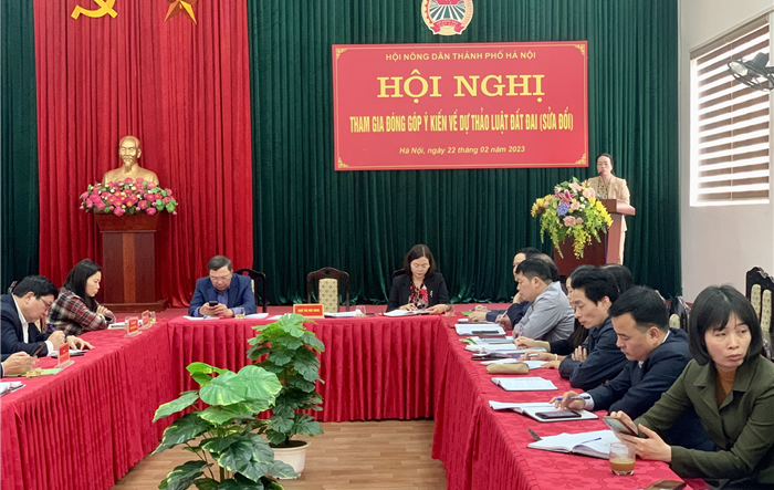 Cán bộ, hội viên nông dân Thủ đô đóng góp ý kiến về Dự thảo Luật Đất đai (sửa đổi)