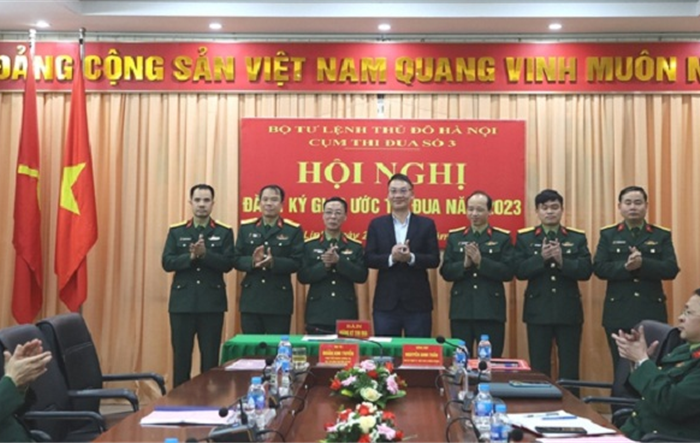 Cụm thi đua số 3 - Bộ Tư lệnh Thủ đô ký giao ước thi đua năm 2023