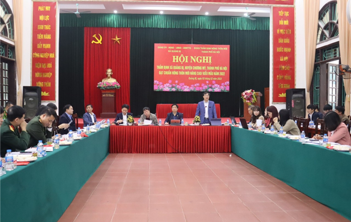 Xã Quảng Bị, Lam Điền (huyện Chương Mỹ) đủ điều kiện đạt chuẩn nông thôn mới nâng cao năm 2022