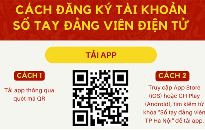 Cách đăng ký tài khoản Sổ tay đảng viên điện tử
