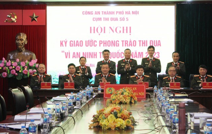 Cụm Thi đua số 5, Công an thành phố ký giao ước thi đua phong trào “Vì an ninh Tổ quốc” năm 2023