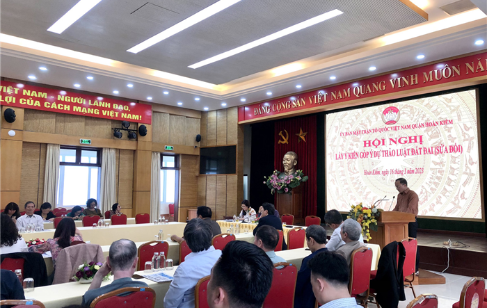 Uỷ ban MTTQ Việt Nam quận Hoàn Kiếm lấy ý kiến góp ý Dự thảo Luật đất đai (sửa đổi)