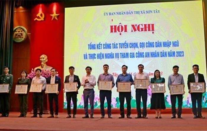 Thị xã Sơn Tây hoàn thành 100% chỉ tiêu giao quân năm 2023