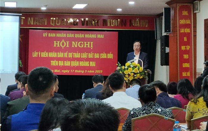Quận Hoàng Mai: Nhiều ý kiến, kiến nghị của nhân dân góp ý về dự thảo Luật Đất đai (sửa đổi)