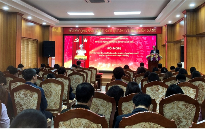 Sở Lao động - Thương binh và Xã hội Hà Nội phổ biến, kiến thức về phòng cháy chữa cháy và cứu nạn, cứu hộ