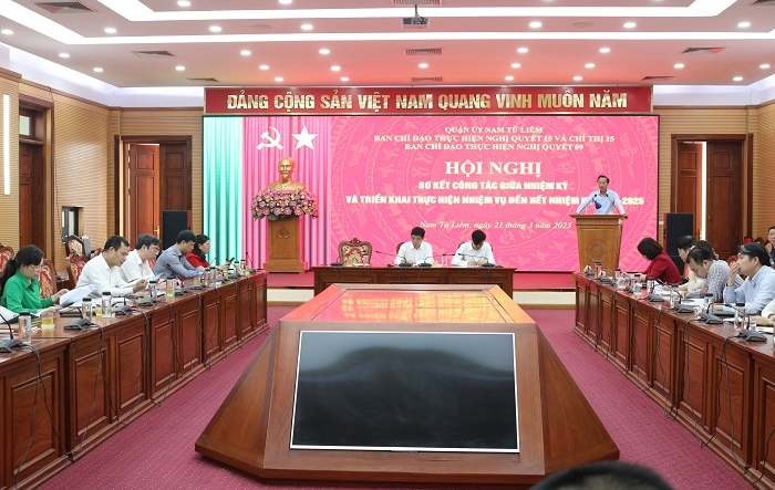 Quận Nam Từ Liêm: Ban Chỉ đạo thực hiện Nghị quyết 15, Chỉ thị 15 và Nghị quyết 09 sơ kết giữa nhiệm kỳ 