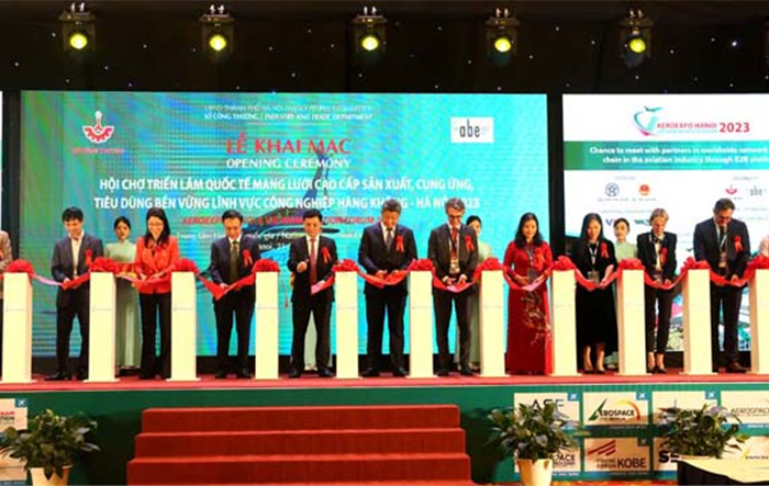 Khai mạc Hội chợ triển lãm quốc tế lĩnh vực công nghiệp hàng không - Hà Nội 2023 