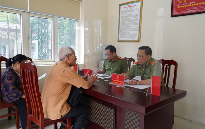Giám đốc Công an thành phố Hà Nội tiếp công dân định kỳ, tháng 3-2023