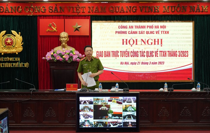 Hội nghị giao ban công tác quản lý hành chính về trật tự xã hội tháng 3-2023