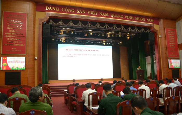 Hội nghị tập huấn diễn tập khu vực phòng thủ năm 2023