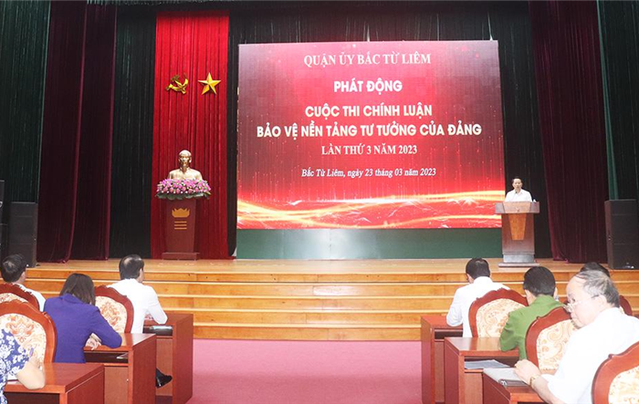 Quận Bắc Từ Liêm phát động Cuộc thi chính luận về bảo vệ nền tảng tư tưởng của Đảng lần 3 năm 2023