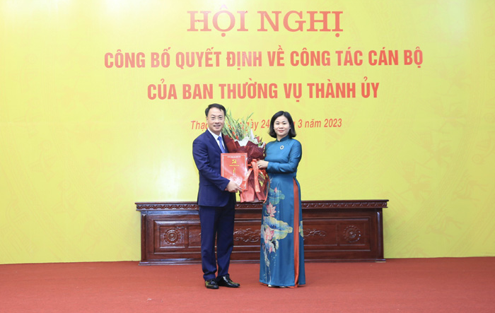 Bí thư Huyện ủy Thạch Thất được điều động, bổ nhiệm Giám đốc Sở Nội vụ