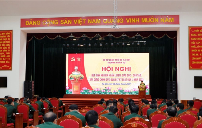 Hội nghị rút kinh nghiệm huấn luyện, giáo dục và đào tạo, xây dựng chính quy, quản lý kỷ luật quý I năm 2023