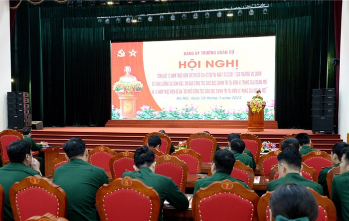 Trường Quân sự Bộ Tư lệnh Thủ đô tổng kết 12 năm thực hiện Chỉ thị số 124 của Thường vụ Quân ủy Trung ương